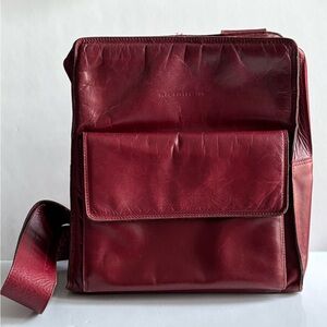 Vintage Aldo Collection Deep Red Leather crossbody bag